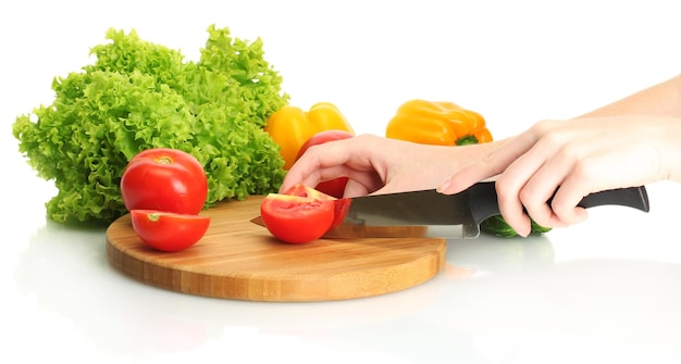 Zbliżenie składników i deska do krojenia